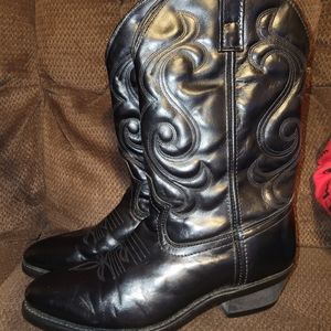 Black genuine cowboy boots